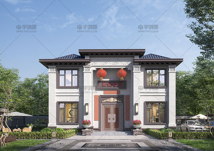 占地151平二層框架結構新中式別墅 占地151平二層框架結構新中式別墅