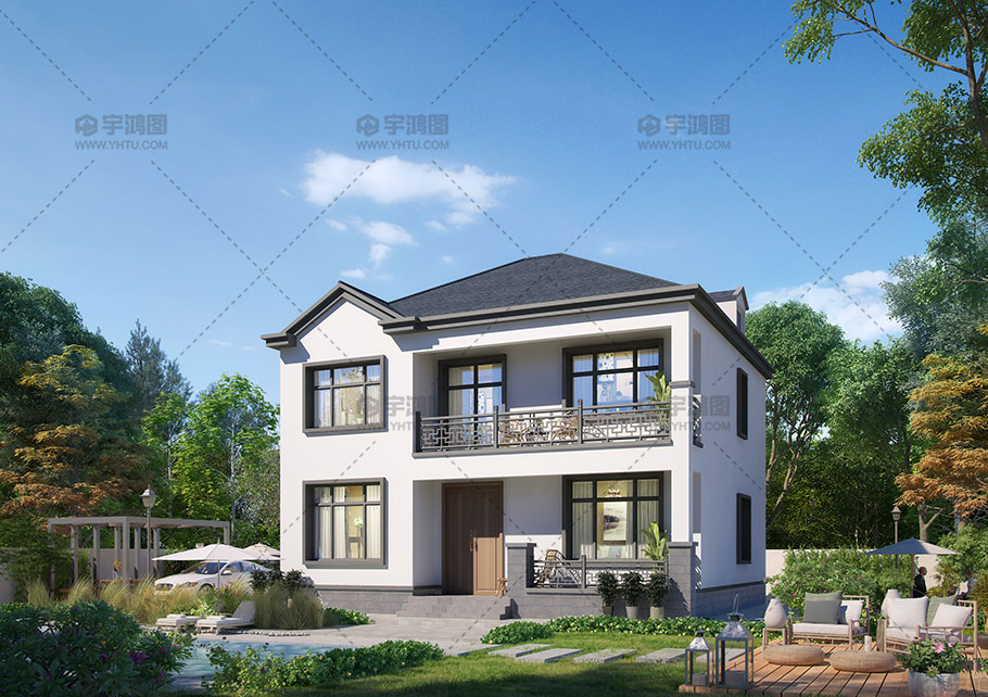 二十萬造價的兩層新中式自建房 二十萬造價的兩層新中式自建房