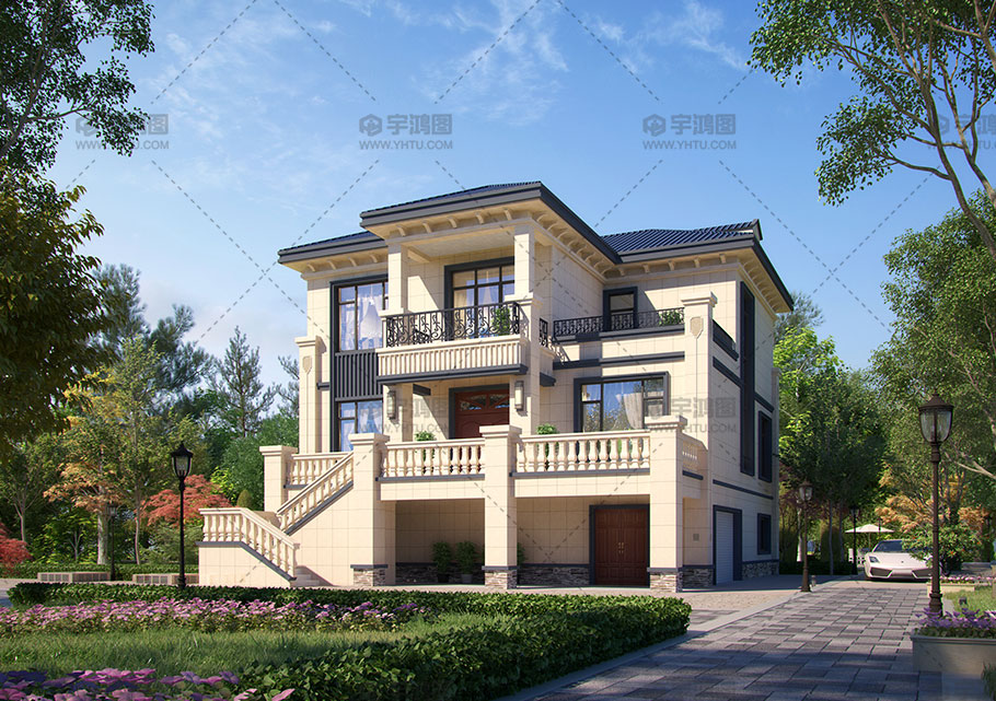 帶地下室車庫三層框架式歐式別墅 帶地下室車庫三層框架式歐式別墅