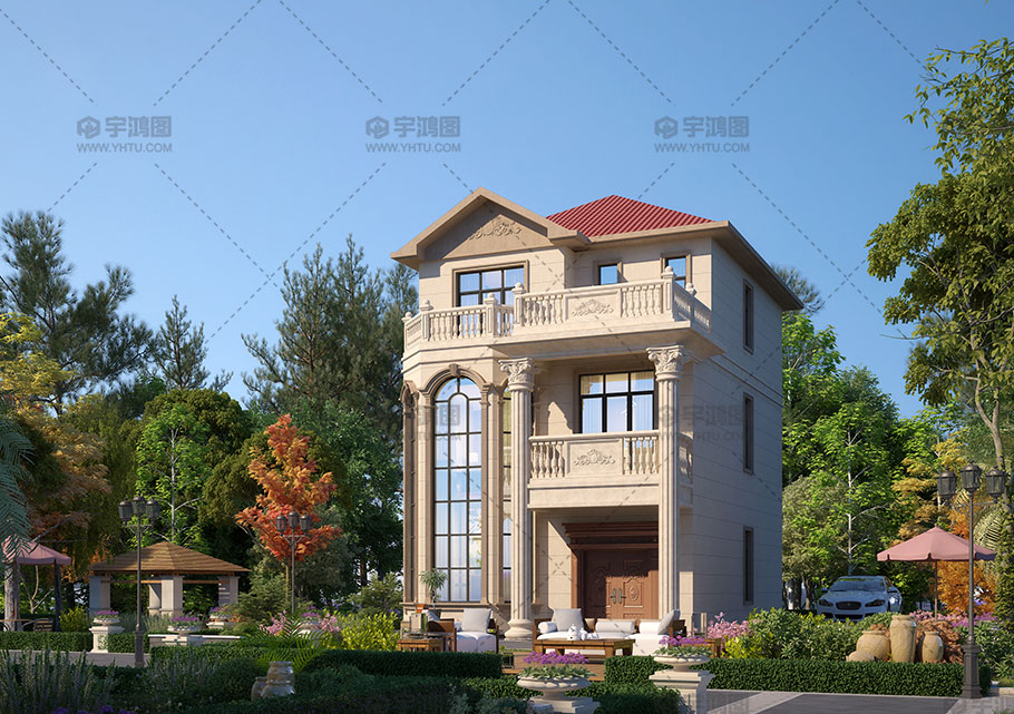 三層磚混結構歐式別墅占地98平自建別墅 三層磚混結構歐式別墅占地98平自建別墅