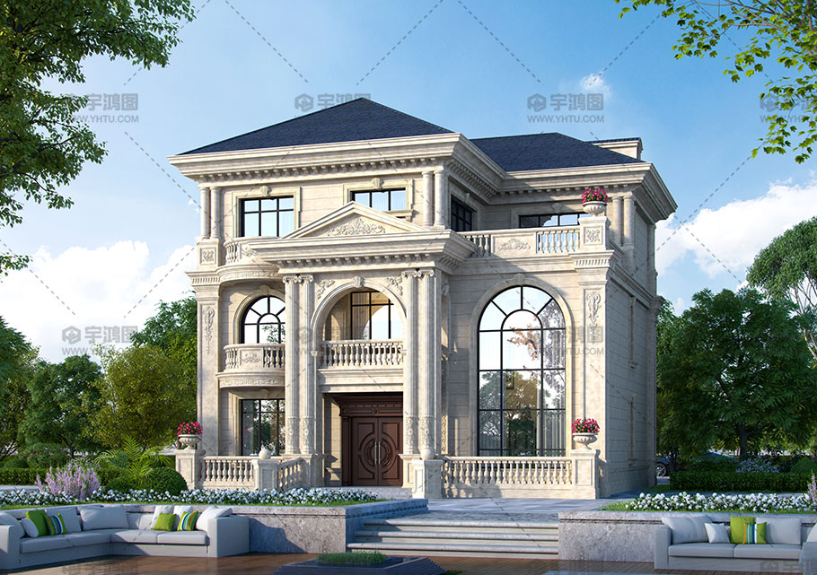 三層磚混結構歐式別墅占地176平自建別墅 三層磚混結構歐式別墅占地176平自建別墅