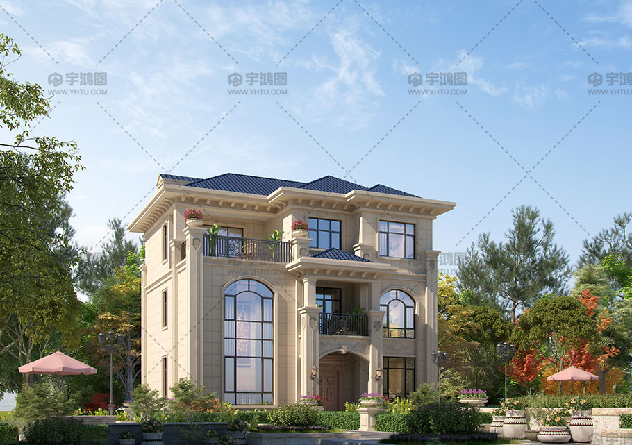 三層框架結構歐式別墅占地122平自建別墅 三層框架結構歐式別墅占地122平自建別墅