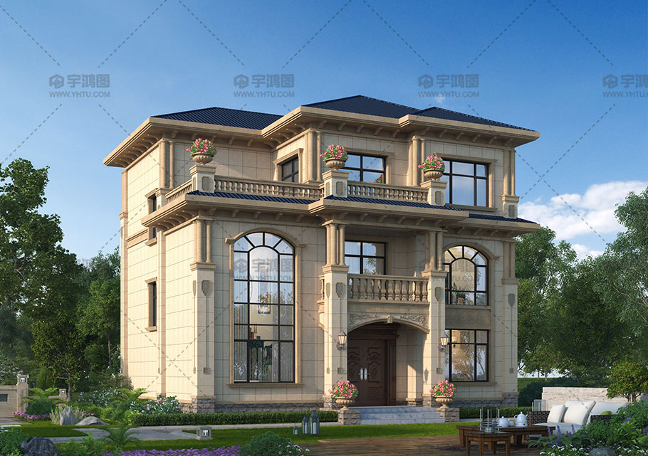 占地139平三層磚混結構歐式別墅 占地139平三層磚混結構歐式別墅