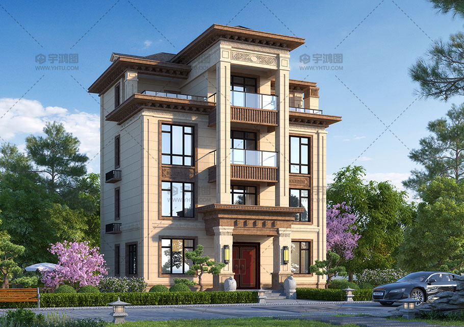 四層新中式框架結構別墅圖紙占地122平 四層新中式框架結構別墅圖紙占地122平