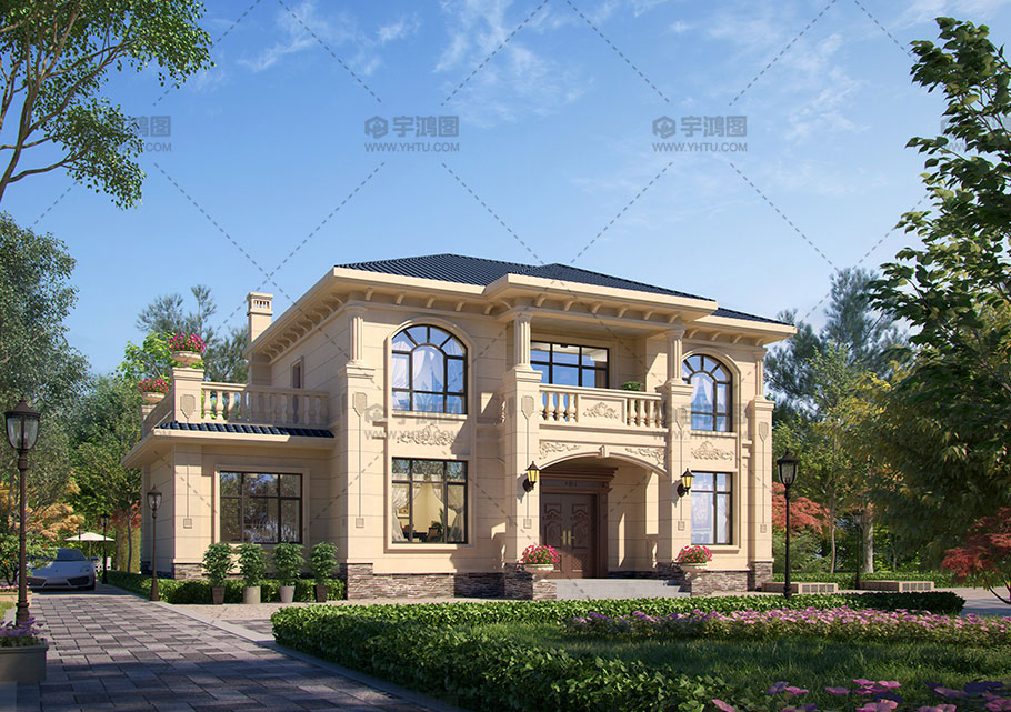 簡單漂亮二層歐式別墅占地131平 簡單漂亮二層歐式別墅占地131平