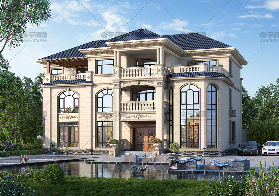 三層歐式豪華別墅設計圖占地277平 三層歐式豪華別墅設計圖占地277平