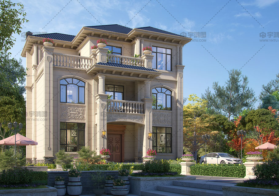 三層歐式別墅磚混結構占地122平建筑面積342平 三層歐式別墅磚混結構占地122平建筑面積342平