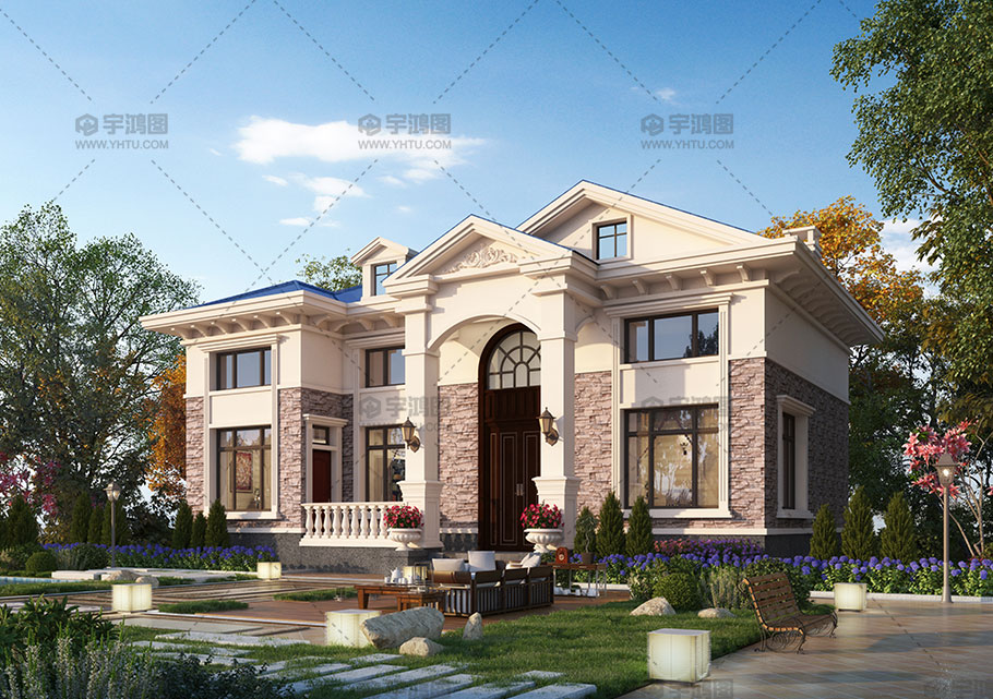 占地130平兩層歐式風格磚混別墅自建別墅設計圖 占地130平兩層歐式風格磚混別墅自建別墅設計圖