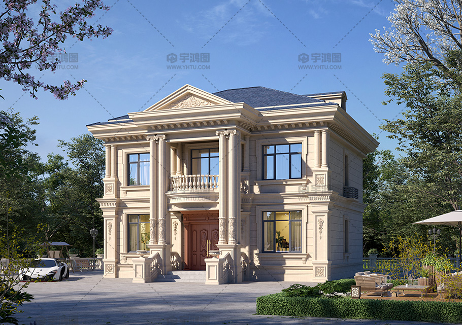 新款兩層歐式框架別墅占地128平自建別墅圖紙 新款兩層歐式框架別墅占地128平自建別墅圖紙