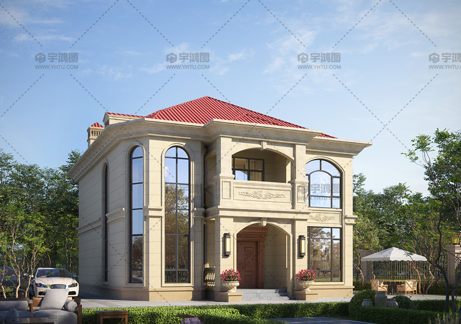 歐式風格兩層別墅占地158平自建別墅設計圖 歐式風格兩層別墅占地158平自建別墅設計圖