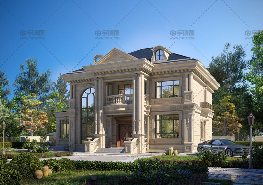 占地194平二層歐式磚混結構別墅設計 占地194平二層歐式磚混結構別墅設計