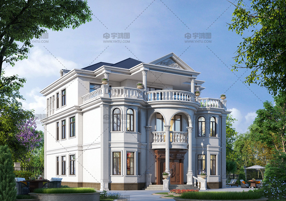 三層歐式豪華別墅設計圖占地253平 三層歐式豪華別墅設計圖占地253平