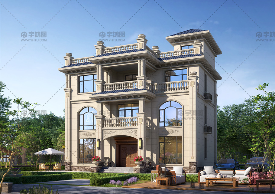 實用三層歐式框架別墅占地149平自建別墅圖紙 實用三層歐式框架別墅占地149平自建別墅圖紙