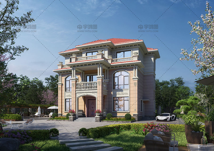 占地191平三層歐式別墅設計圖紙框架結構 占地191平三層歐式別墅設計圖紙框架結構