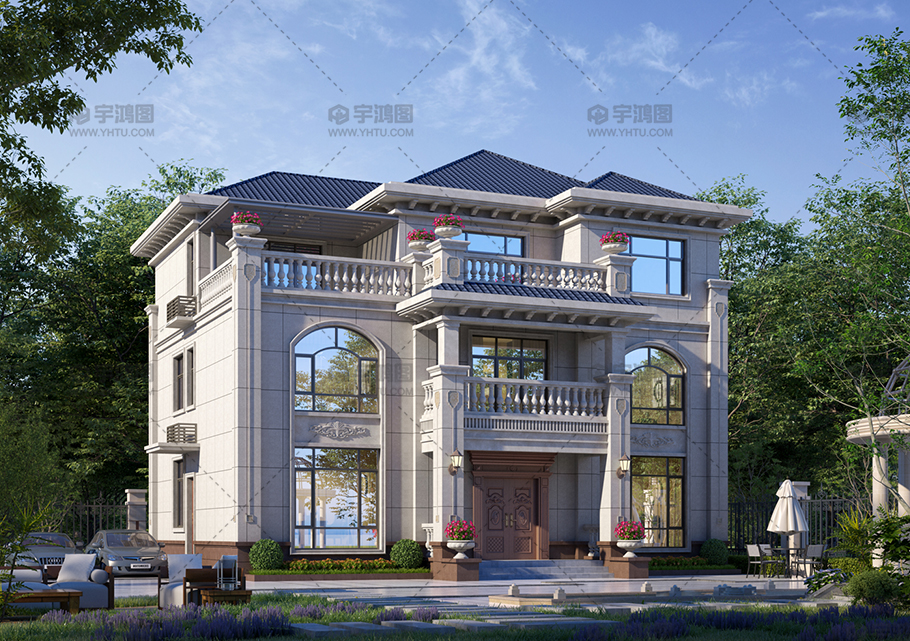 三層磚混結構歐式別墅占地173平自建別墅 三層磚混結構歐式別墅占地173平自建別墅