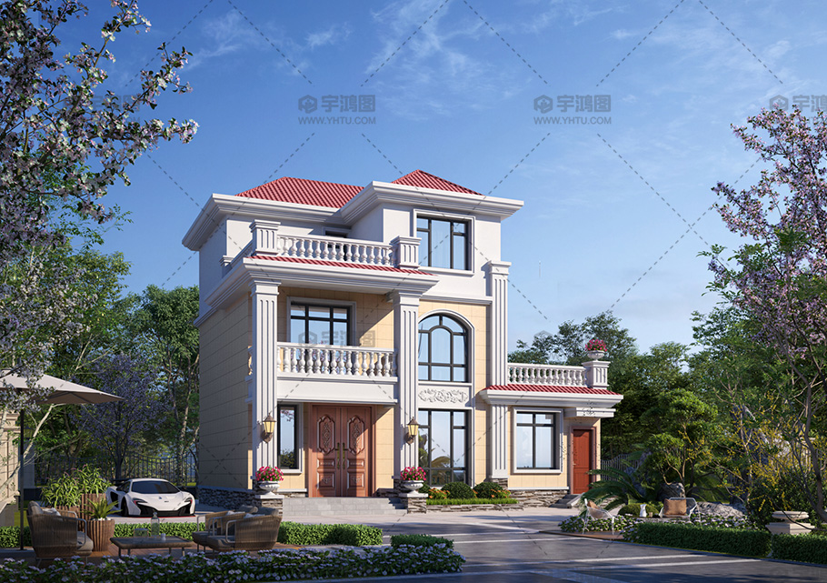 127平磚混結構帶大露臺歐式別墅設計圖 127平磚混結構帶大露臺歐式別墅設計圖