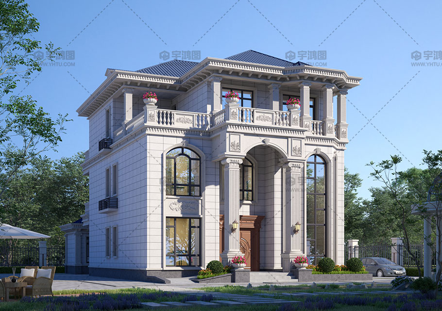 造價50萬左右三層框架結構歐式別墅設計圖 造價50萬左右三層框架結構歐式別墅設計圖