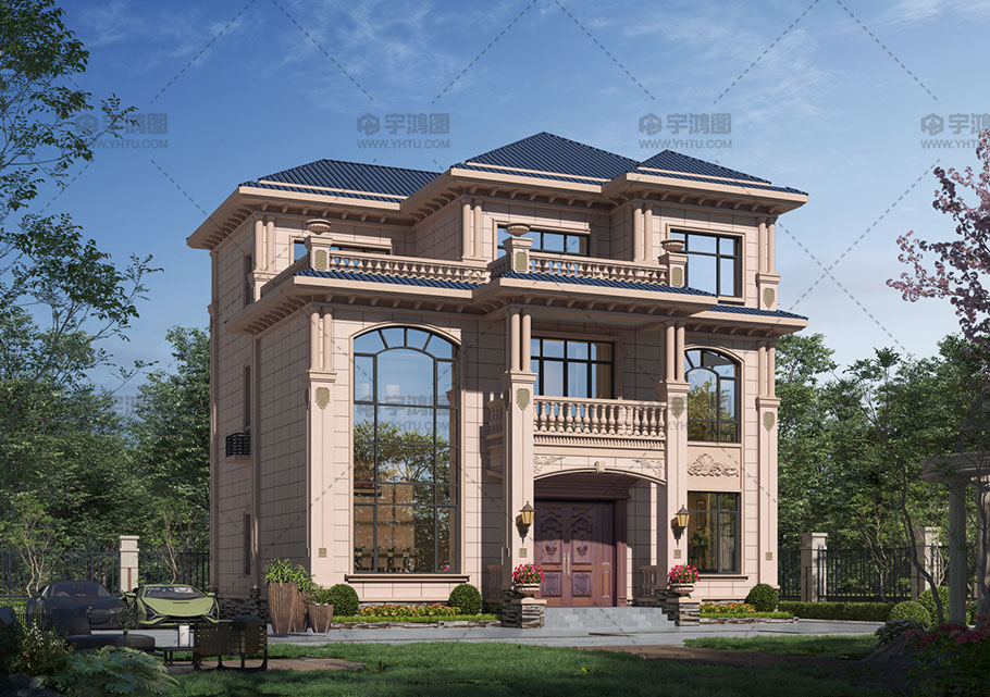 三層框架結構歐式別墅占地162平自建別墅設計圖 三層框架結構歐式別墅占地162平自建別墅設計圖