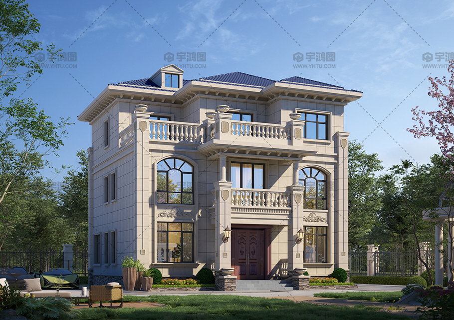 138平三層歐式磚混結構別墅圖紙 138平三層歐式磚混結構別墅圖紙