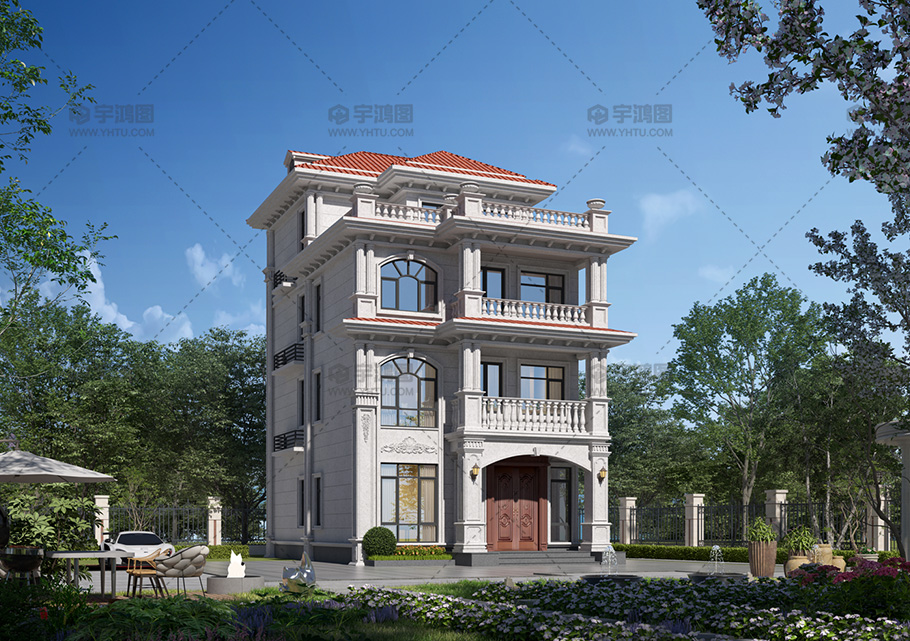 106平四層框架結構歐式別墅自建房設計圖紙 106平四層框架結構歐式別墅自建房設計圖紙