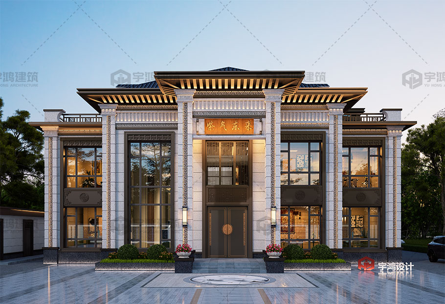 占地266平造價43萬-55萬新中式別墅設計圖紙 占地266平造價43萬-55萬新中式別墅設計圖紙