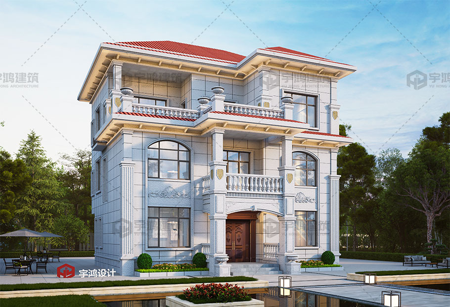 歐式框架結構占地133平別墅設計圖紙 歐式框架結構占地133平別墅設計圖紙