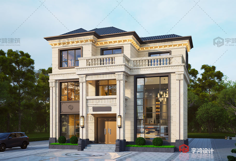 12x13占地128平新中式別墅設計圖紙