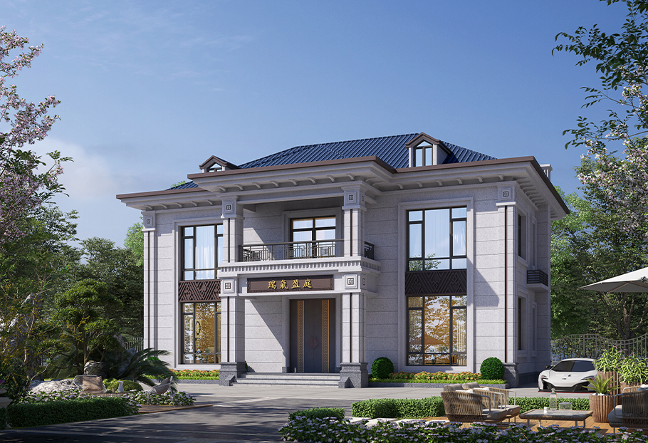 新中式風格15x11框架結構別墅設計圖紙 新中式風格15x11框架結構別墅設計圖紙