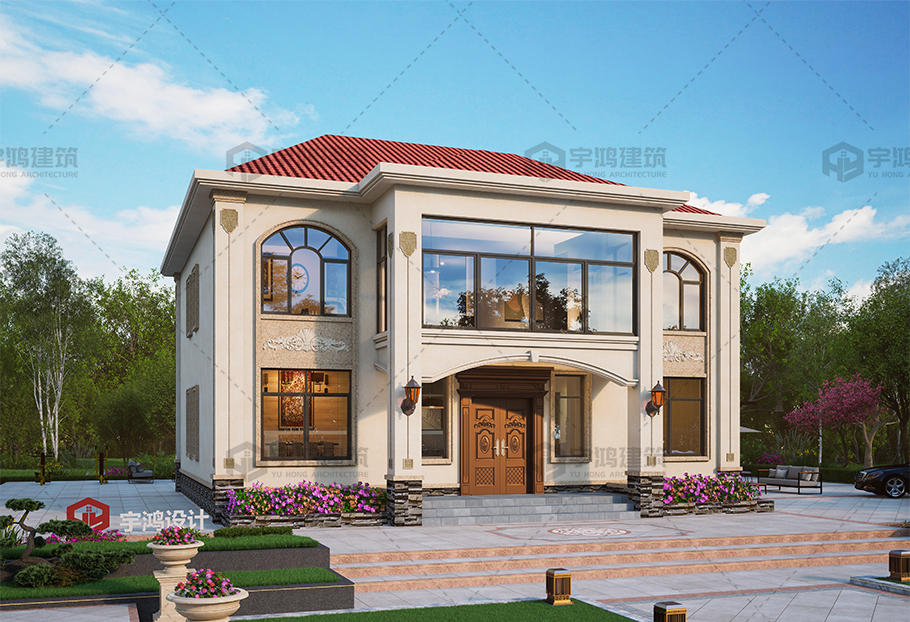 歐式風格346平磚混結構別墅設計圖紙 歐式風格346平磚混結構別墅設計圖紙