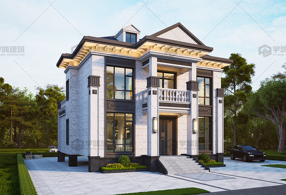 新中式框架結構二層別墅全套圖紙 新中式框架結構二層別墅全套圖紙