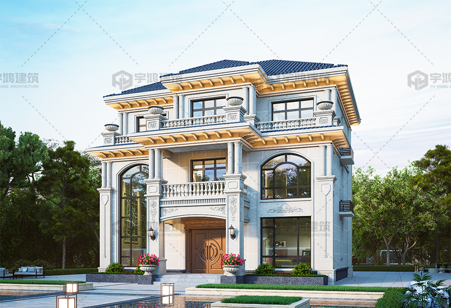 戶型方正三層歐式別墅占地約130平方全套圖紙 戶型方正三層歐式別墅占地約130平方全套圖紙