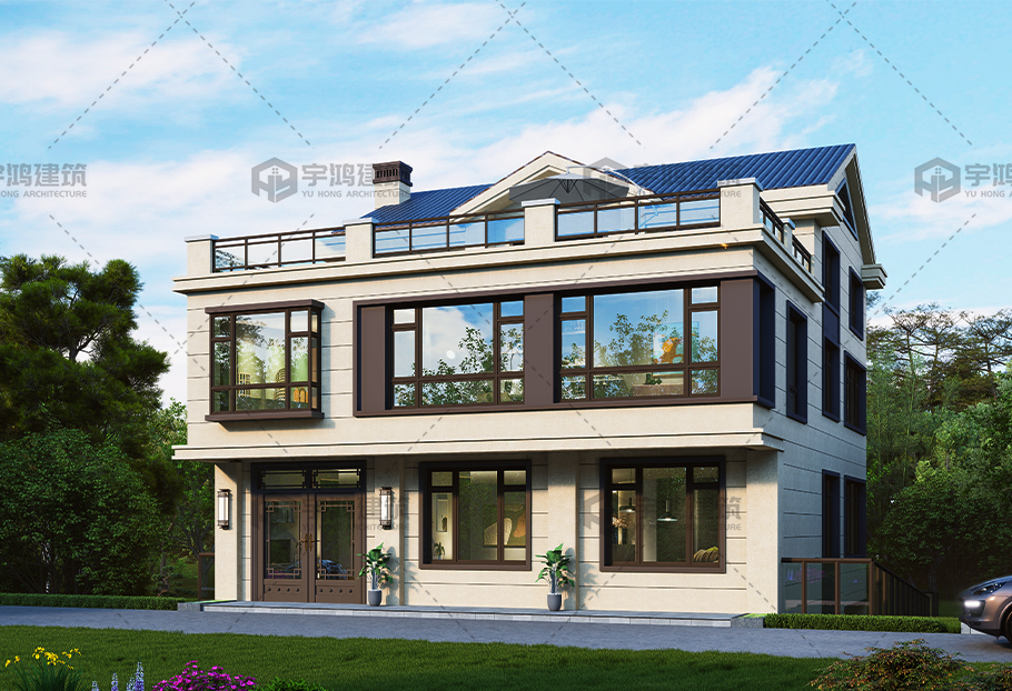 帶電梯、地下室現(xiàn)代三層別墅全套圖紙